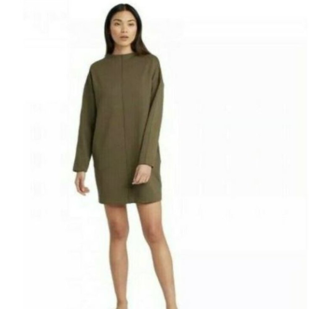 Prologue Olive Green Long Sleeve Mini Dress